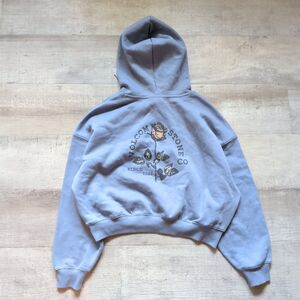 NWOT Volcom Stone Women's Blue Rose Graphic Hoodie Sweatshirt M